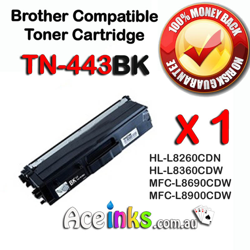 Single Black Pack Compatible Brother TN-443BK